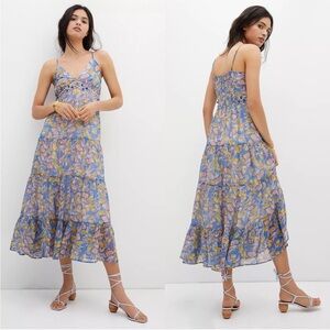 Anthropologie Verb Vineyard Tiered Floral Maxi Dress